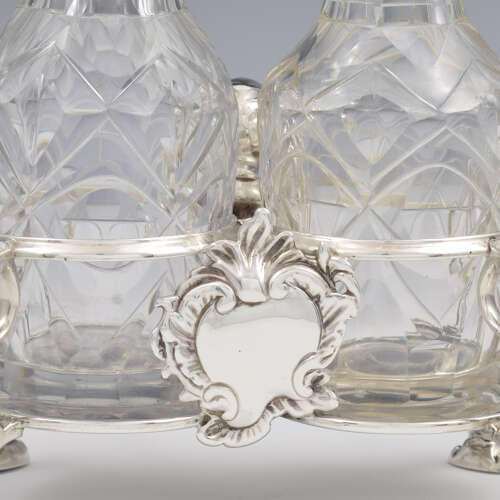 Superb George II Silver Cruet Stand 1757 Jabez Daniell Georgian