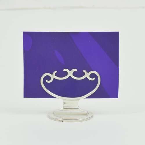 Pair Of Art Nouveau Silver Place Card / Menu Holders Goldsmiths Co.