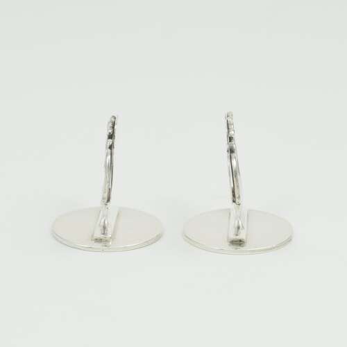 Pair Of Art Nouveau Silver Place Card / Menu Holders Goldsmiths Co.