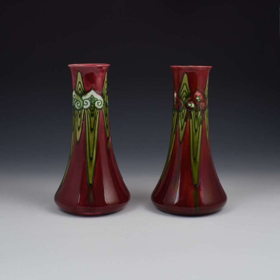 Pair Of Minton Secessionist No. 1 Vases Model 3334