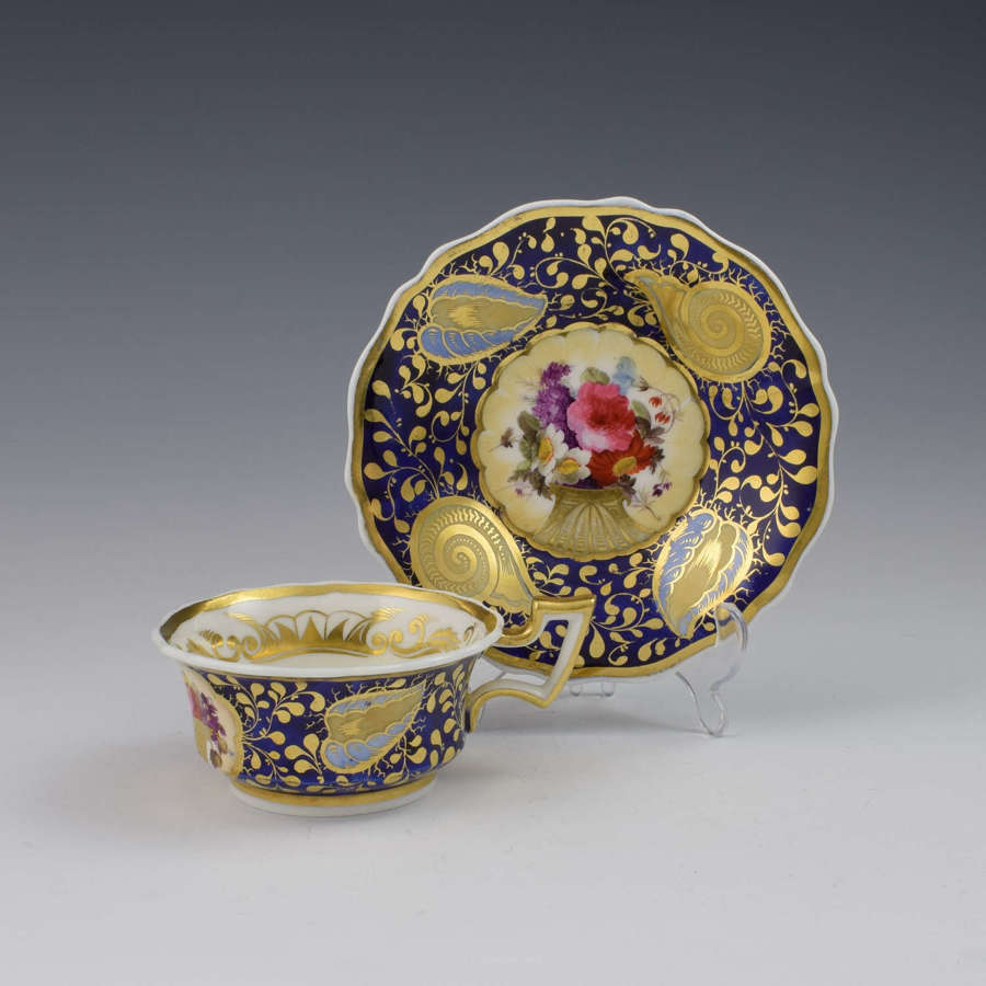 Ridgway Porcelain Tea Cup & Saucer Pattern 2/1070 c.1820