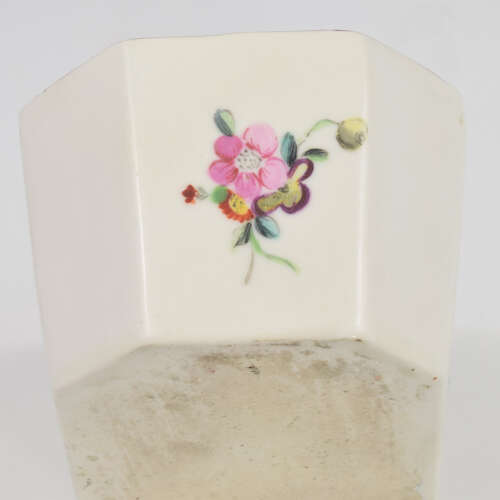 Rare Early Derby Porcelain Rectangular Butter Tub / Pot & Cover c.1758