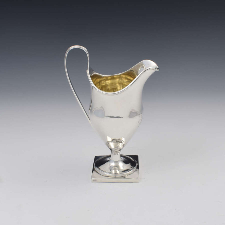 Large George III Silver Helmet Cream Jug 1794