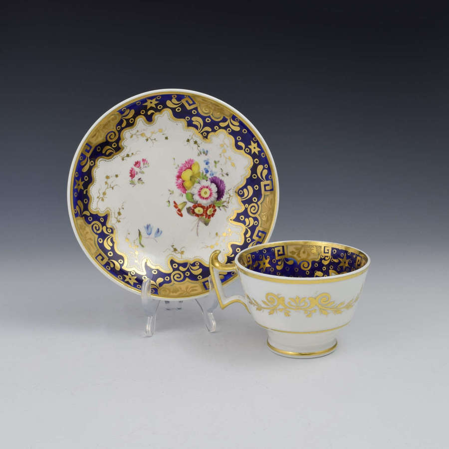 Ridgway Porcelain Coffee Cup & Saucer Pattern 2/739 c.1825