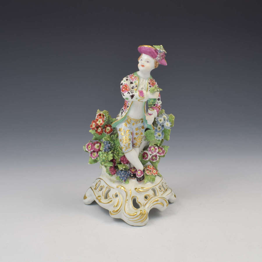 Bow Porcelain Figure Of Autumn Adolescent Four Seasons c.1760
