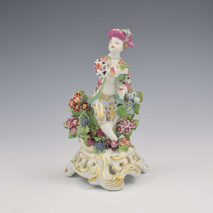 Rare Bow Porcelain Figure Of Autumn From The Adolescent Four Seasons c.1754-1764