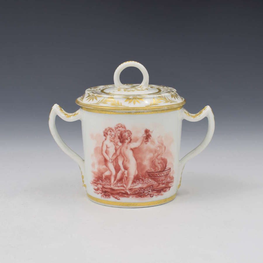 Bloor Derby Porcelain Chocolate Cup & Cover c.1825