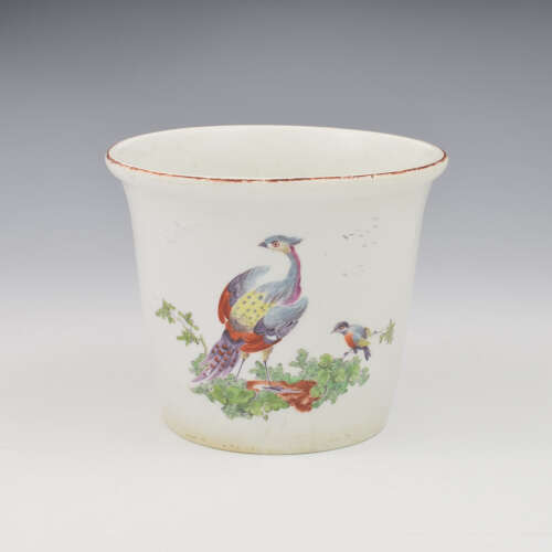Rare 18th Century Derby Porcelain Potting / Flower Pot & Stand c.1760