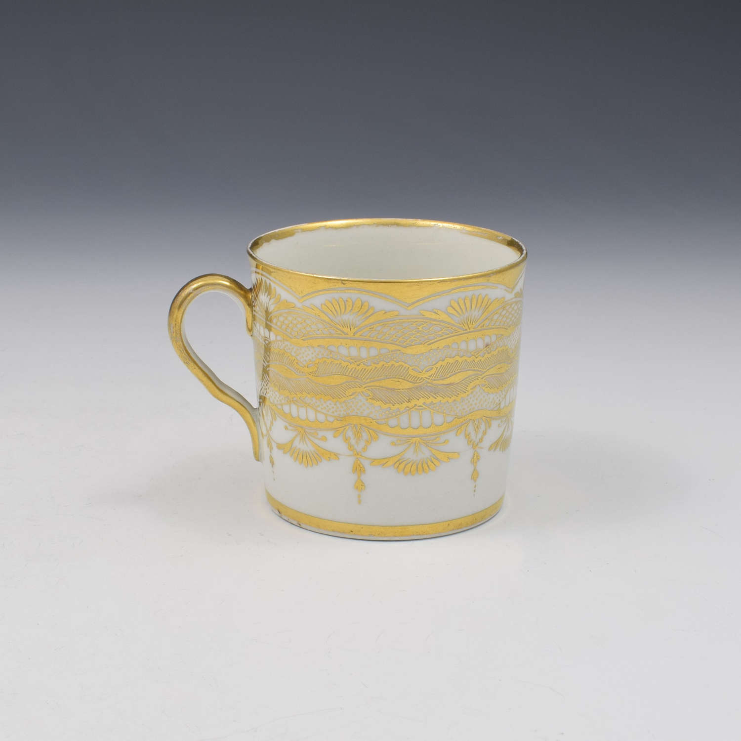 Coalport Gilt Lace Porcelain Coffee Can c.1805