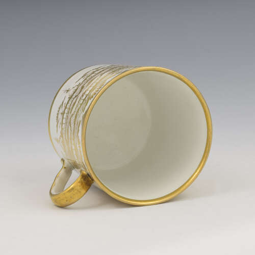 Stunning Georgian Coalport Porcelain Gilt Lace Coffee Can c.1805
