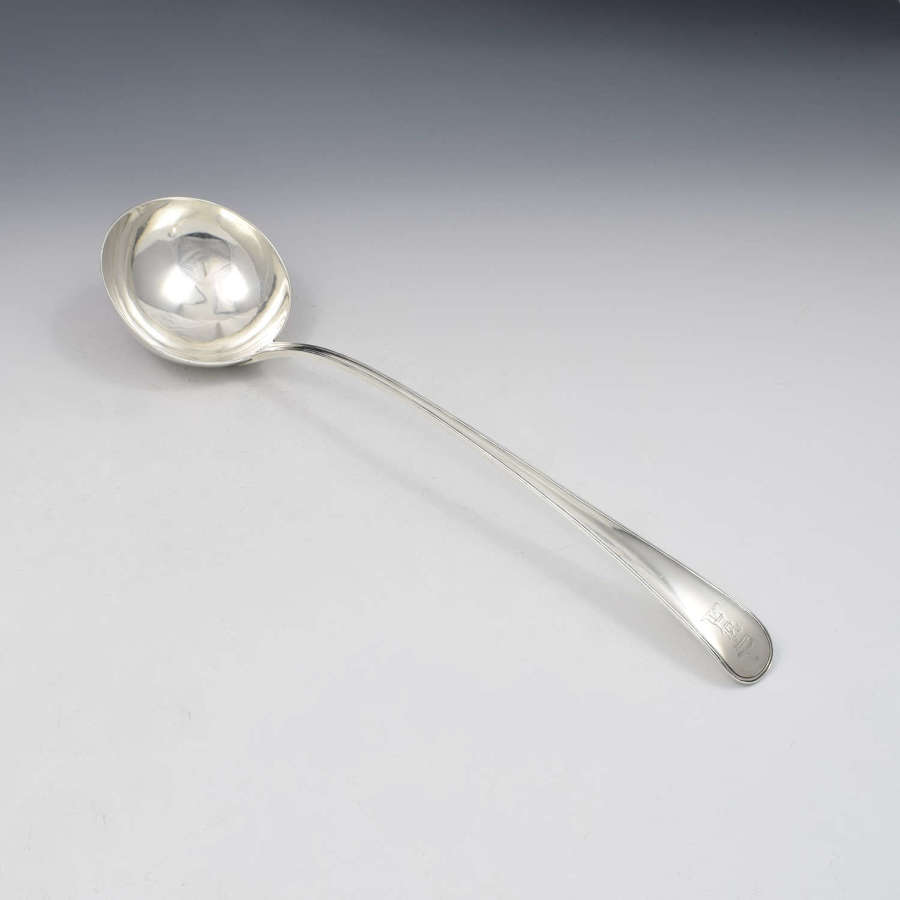 Superb 18th Century George III Silver Soup Ladle Old English Thread Pattern 1778