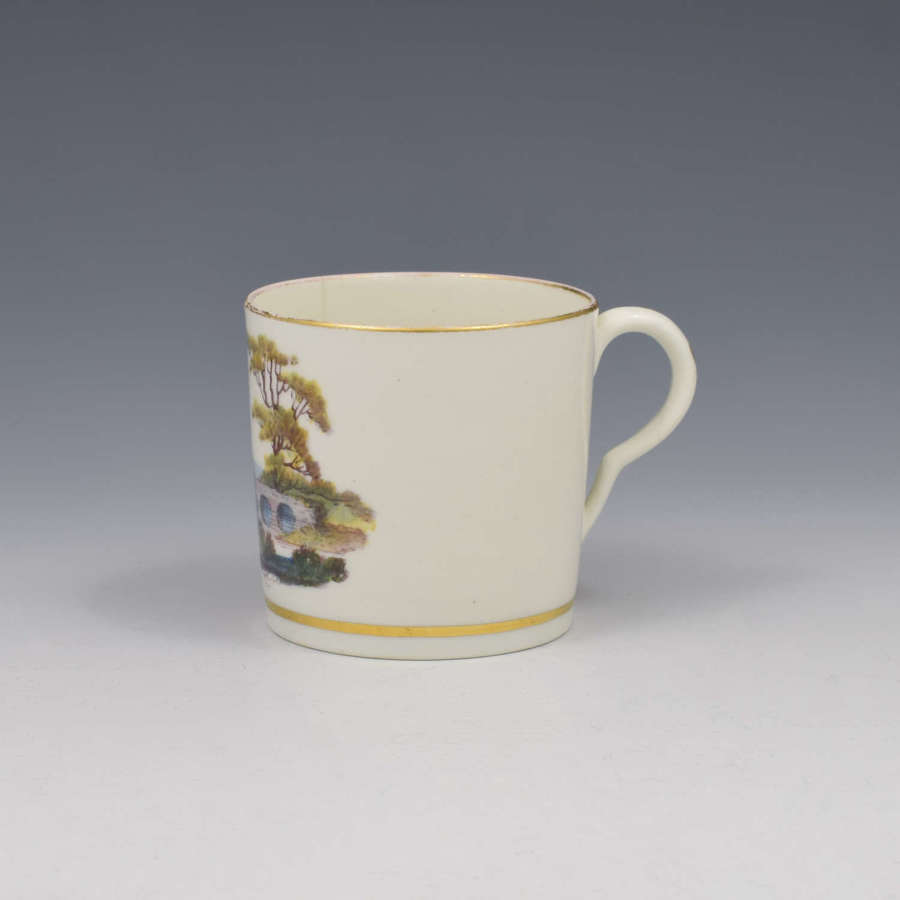 Pinxton Porcelain Coffee Can c.1800, Landscape Pattern 218