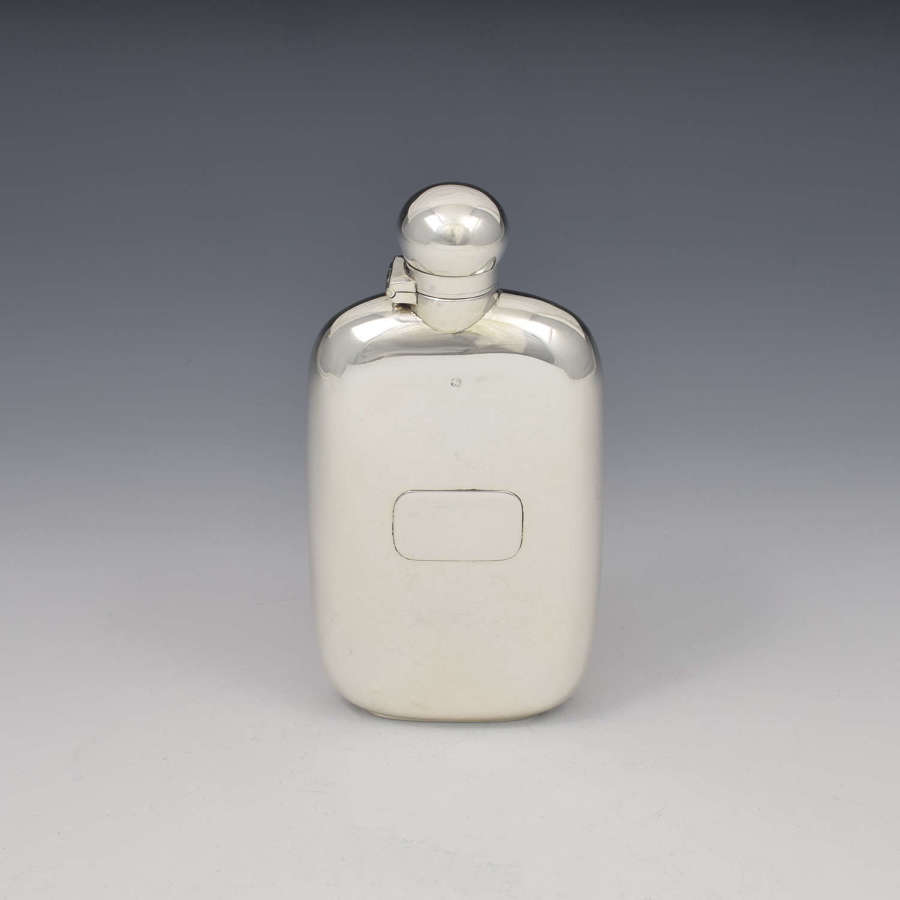 Victorian Sterling Silver Hip / Spirit Flask 1897