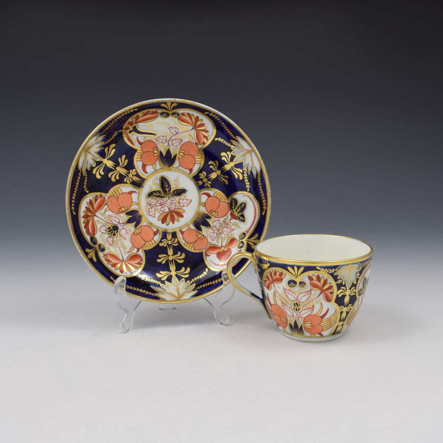 Coalport Porcelain Cup & Saucer c.1810 Imari Pattern 504