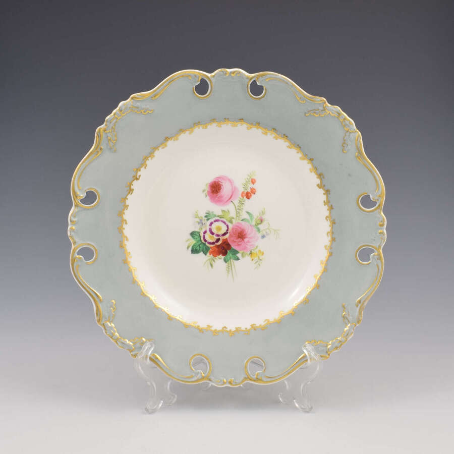 Stunning John Ridgway Pierced Porcelain Dessert Plate Patt. 6/7151