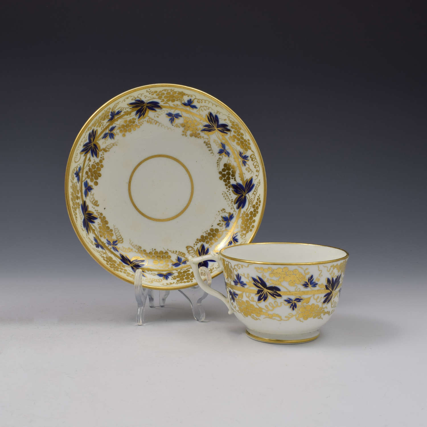 Bloor Derby Porcelain Tea Cup & Saucer c.1820