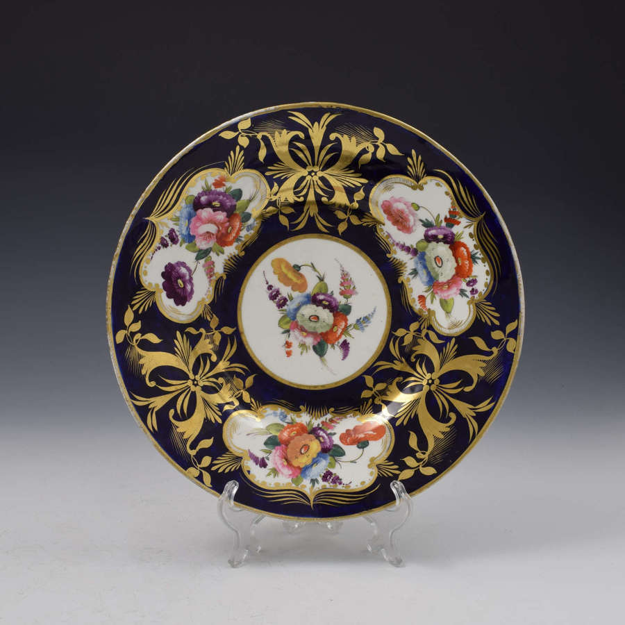Georgian John Rose Coalport Porcelain Large Tea Plate c.1820 Regency