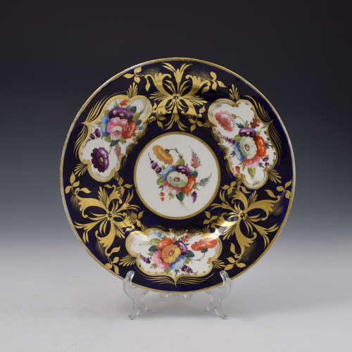 Georgian John Rose Coalport Porcelain Large Tea Plate c.1820 Regency