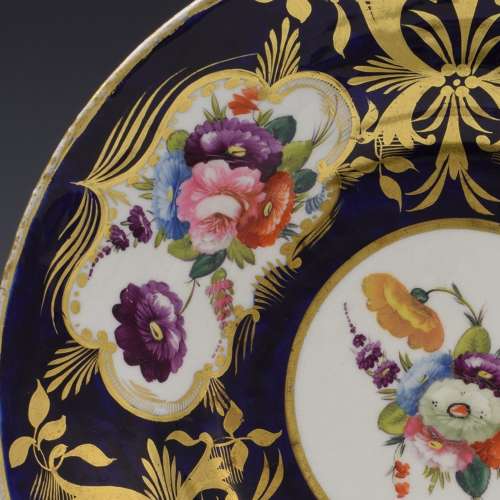 Georgian John Rose Coalport Porcelain Large Tea Plate c.1820 Regency