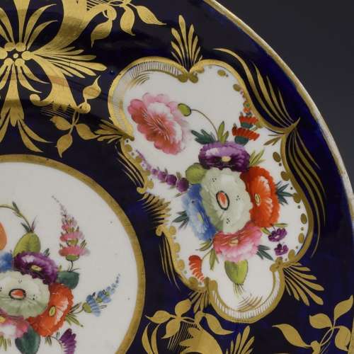 Georgian John Rose Coalport Porcelain Large Tea Plate c.1820 Regency