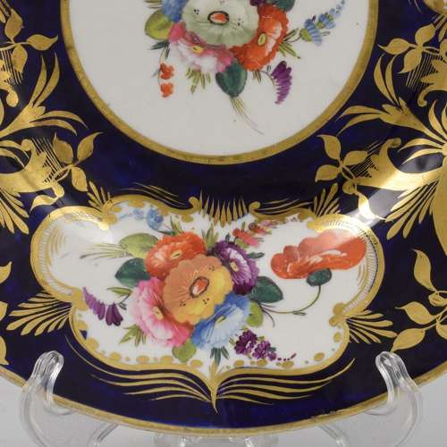 Georgian John Rose Coalport Porcelain Large Tea Plate c.1820 Regency