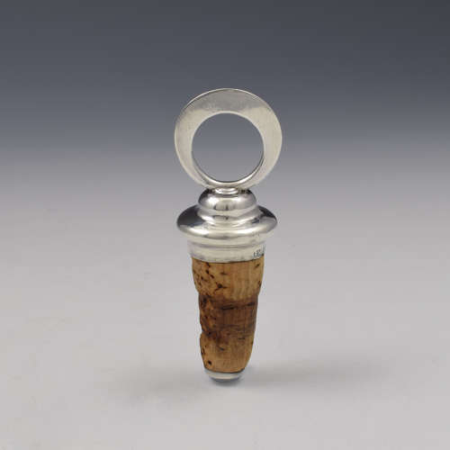 Early Victorian Silver Brandy Cork Decanter / Bottle Stopper