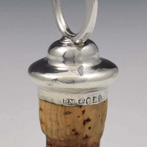 Early Victorian Silver Brandy Cork Decanter / Bottle Stopper