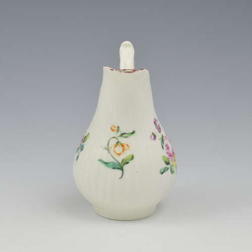 Rare Early Derby Porcelain Fluted Baluster Cream Milk Jug c.1760