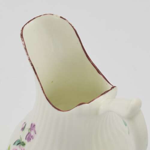 Rare Early Derby Porcelain Fluted Baluster Cream Milk Jug c.1760