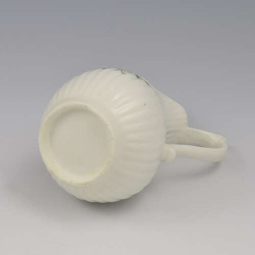 Rare Early Derby Porcelain Fluted Baluster Cream Milk Jug c.1760