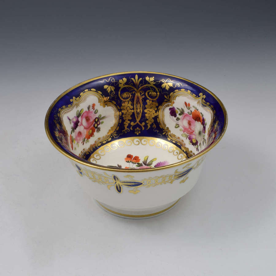 Large Regency Coalport Porcelain Slop Bowl c.1820