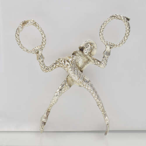Rare George IV English Novelty Silver Harlequin Monkey Sugar Tongs c.1830 Dee & Fargus