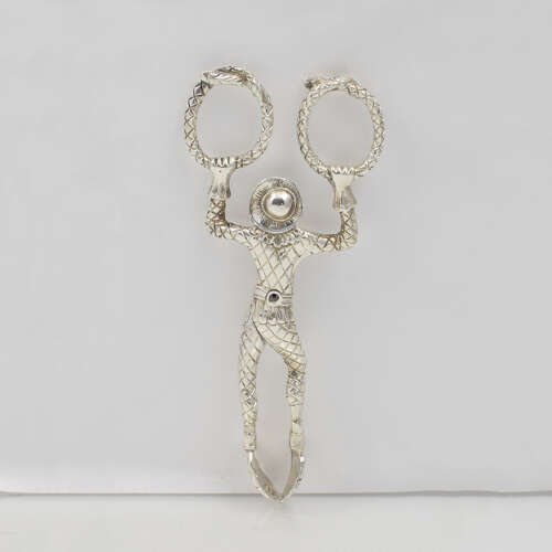 Rare George IV English Novelty Silver Harlequin Monkey Sugar Tongs c.1830 Dee & Fargus