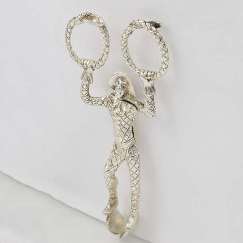Rare George IV English Novelty Silver Harlequin Monkey Sugar Tongs c.1830 Dee & Fargus