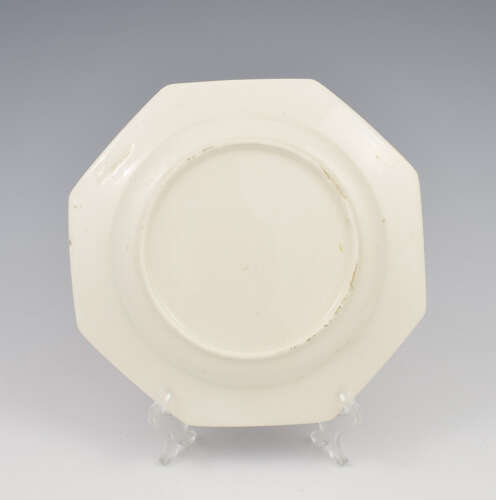 Fabulous Bow Porcelain Octagonal Plate Kakiemon Two Quail / Partridge Pattern c.1755