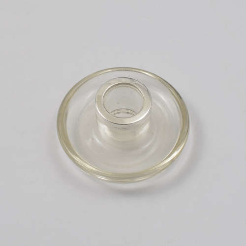 Edwardian Unusual Silver & Threaded Glass Match Striker