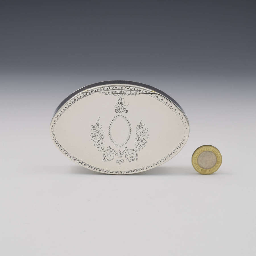 Very Large Georgian Silver Oval Snuff Box c.1800 Phipps & Robinson