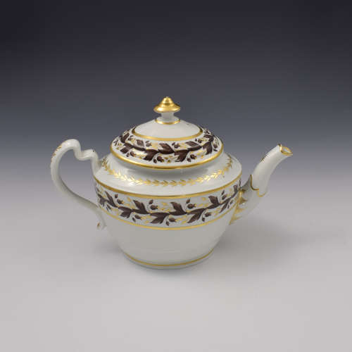 Flight & Barr Period Worcester Porcelain Teapot & Stand c.1800