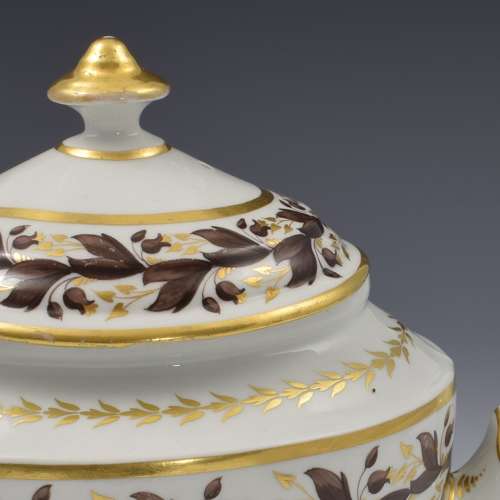 Flight & Barr Period Worcester Porcelain Teapot & Stand c.1800