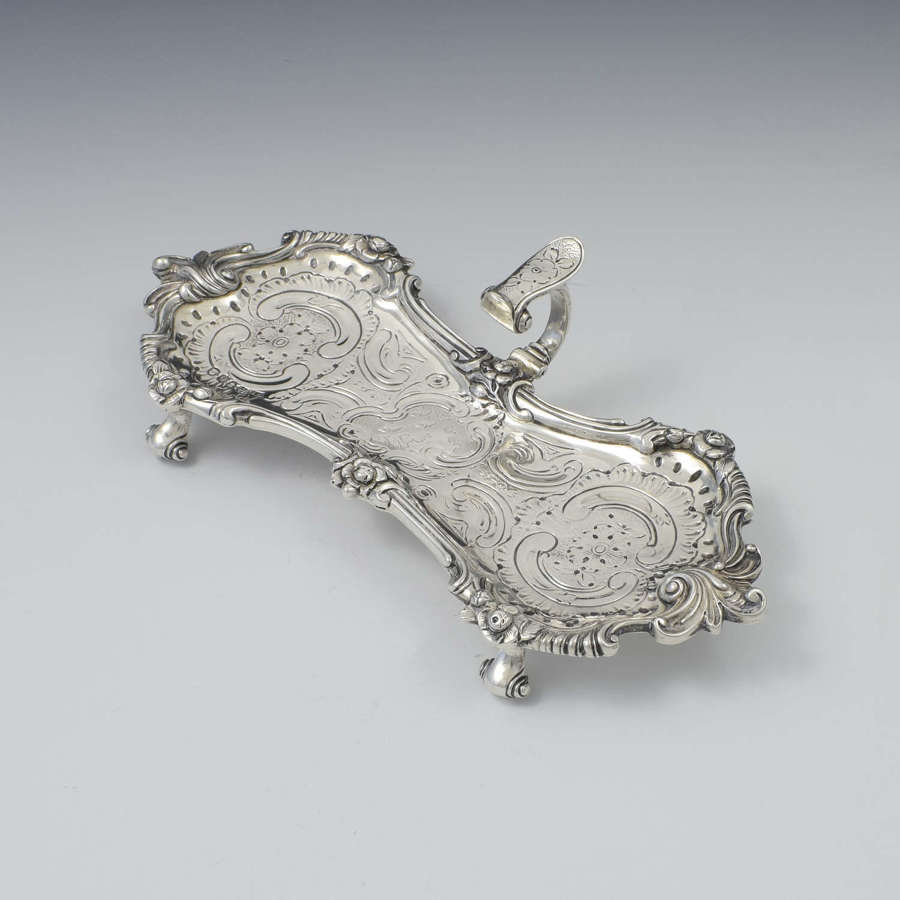 Fine Georgian Silver Candle Snuffer / Wick Trimmer Tray