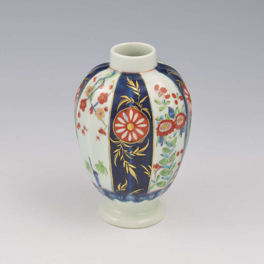 Superb Dr Wall / First Period Worcester Porcelain Tea Canister c.1770