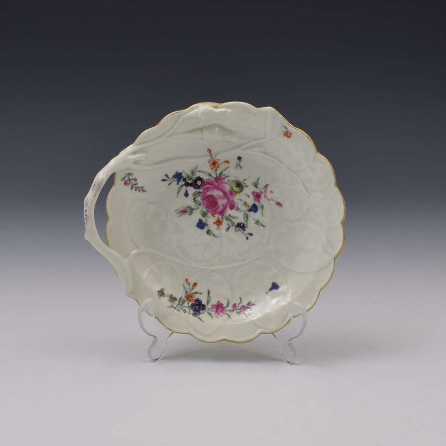 First Period Worcester Porcelain Blind Earl Dish c.1765