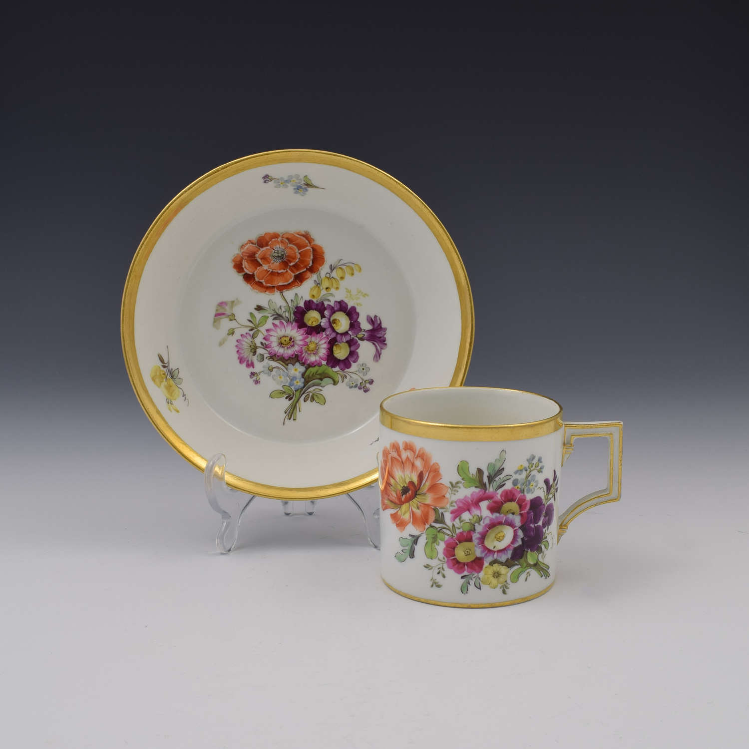 Meissen Marcolini Period Porcelain Coffee Can & Saucer c.1790