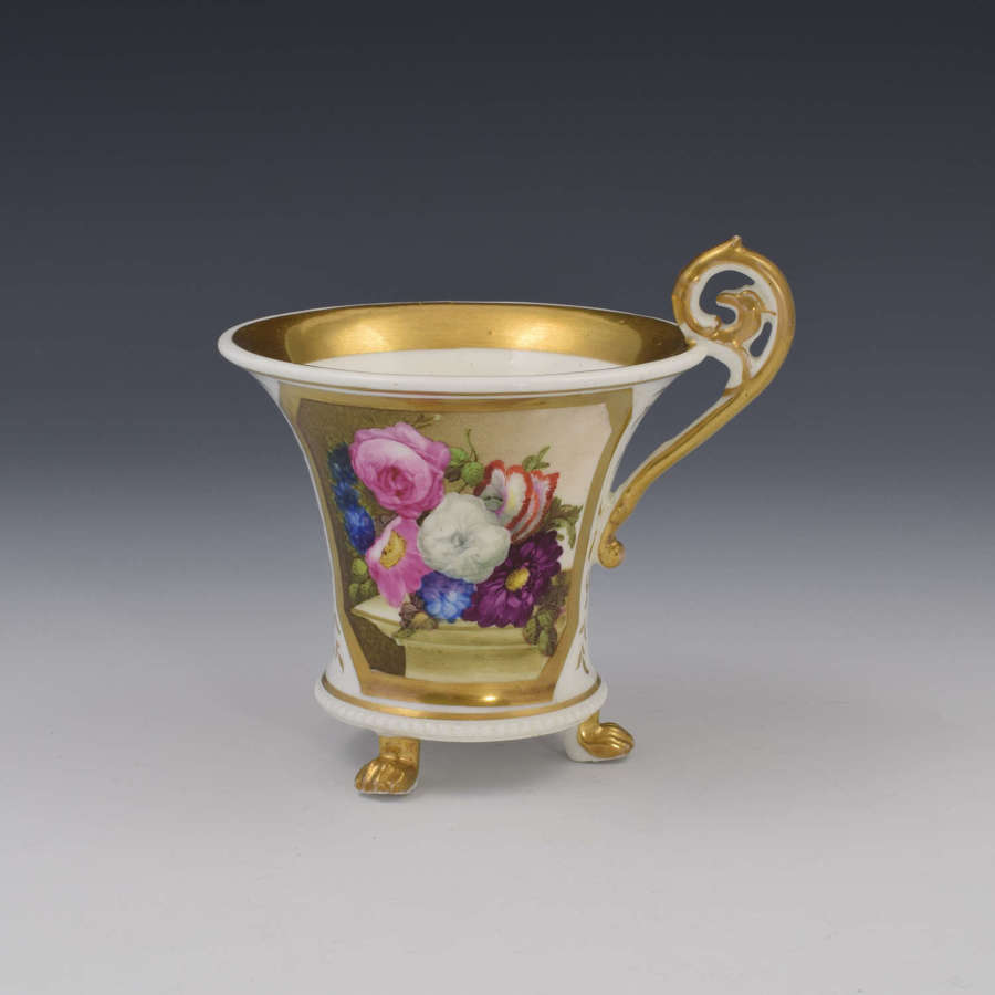 Stunning Antique Empire French Paris Porcelain Cabinet Cup c.1810 Georgian