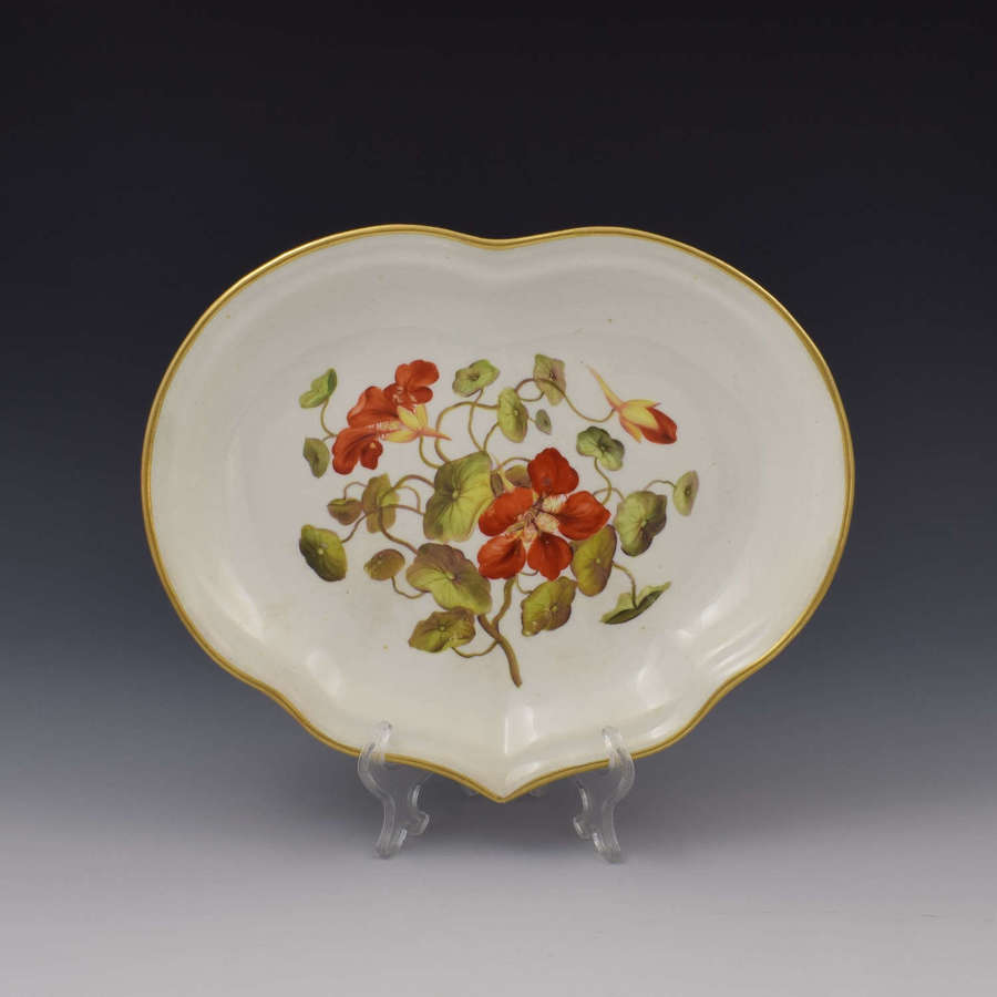 Derby Porcelain Botanical Compotier Dessert Dish Nasturtium c.1806