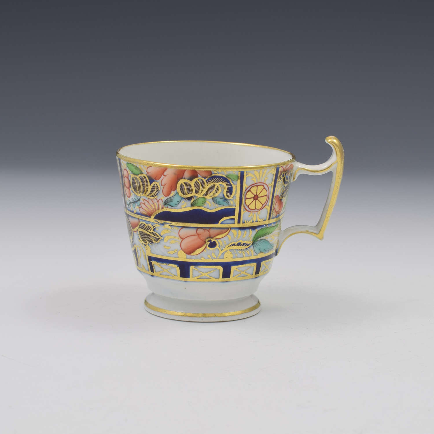 Coalport Porcelain Coffee Cup Pattern 136 c.1815 (With A/F Saucer)