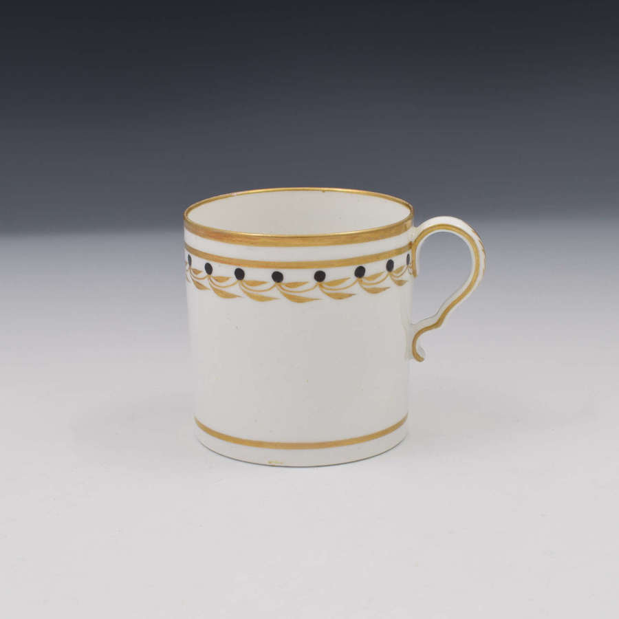 Georgian Spode Porcelain Black & Gilt Coffee Can Pattern 1038
