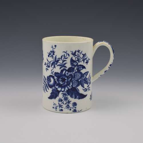 Large Coalport Porcelain Mug Pine Cone / Rose Centred Spray c.1840