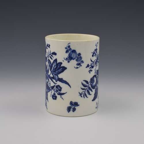 Large Coalport Porcelain Mug Pine Cone / Rose Centred Spray c.1840