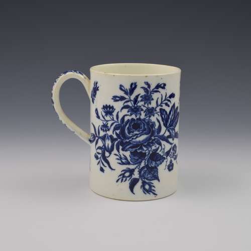 Large Coalport Porcelain Mug Pine Cone / Rose Centred Spray c.1840